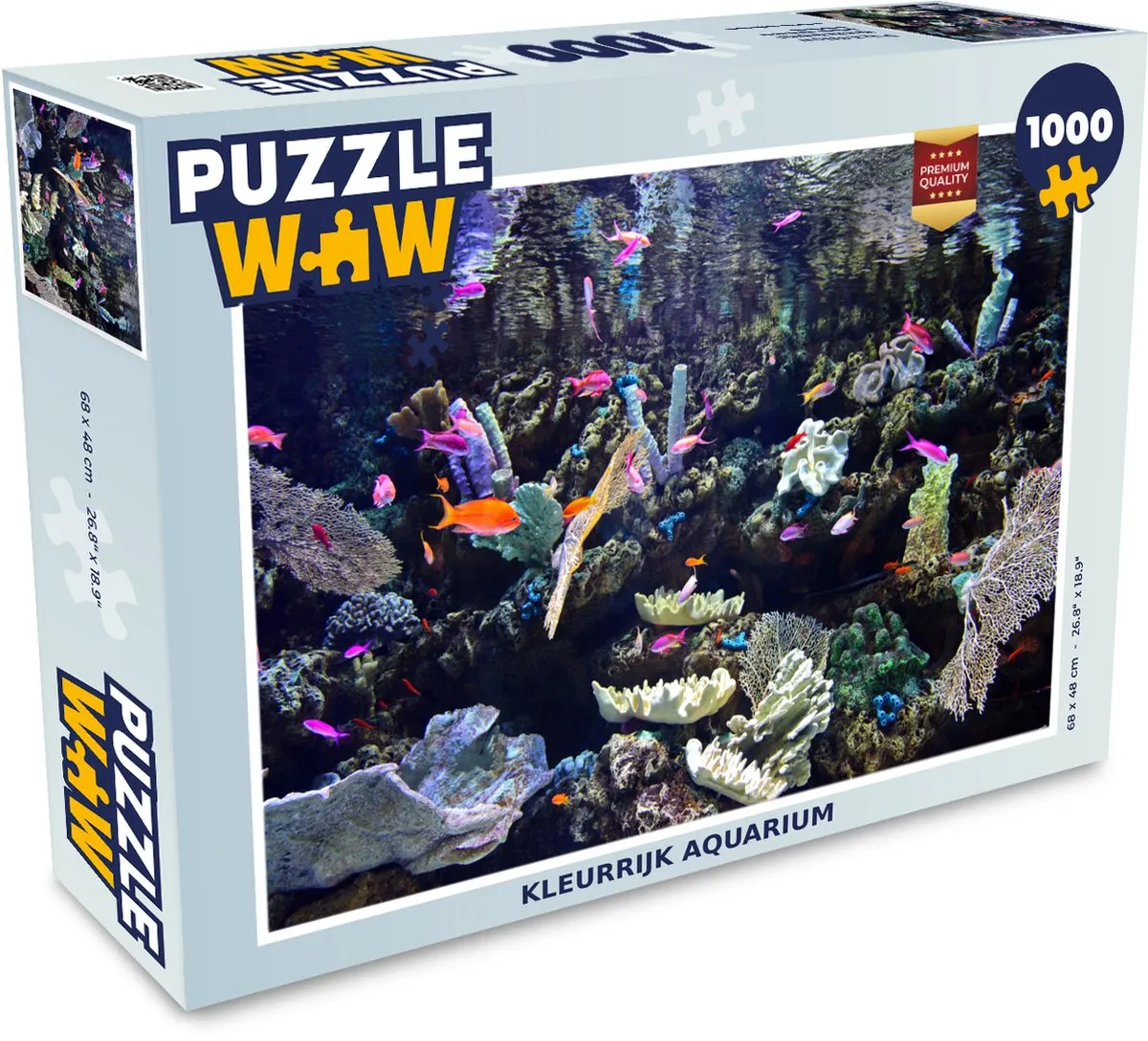 PuzzleWow Legpuzzel Kleurrijk Aquarium 1000 Stuks