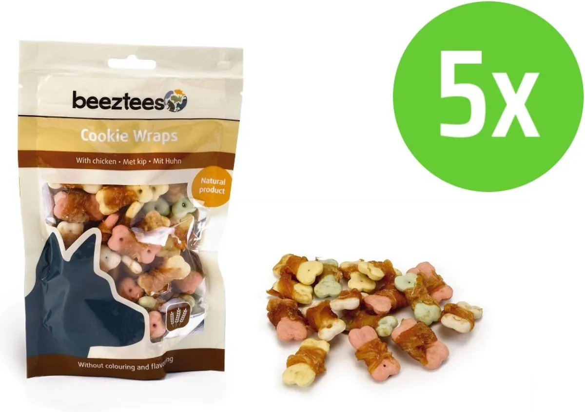 Beeztees Cookie Wraps Hondensnacks - 500g (5x100g)