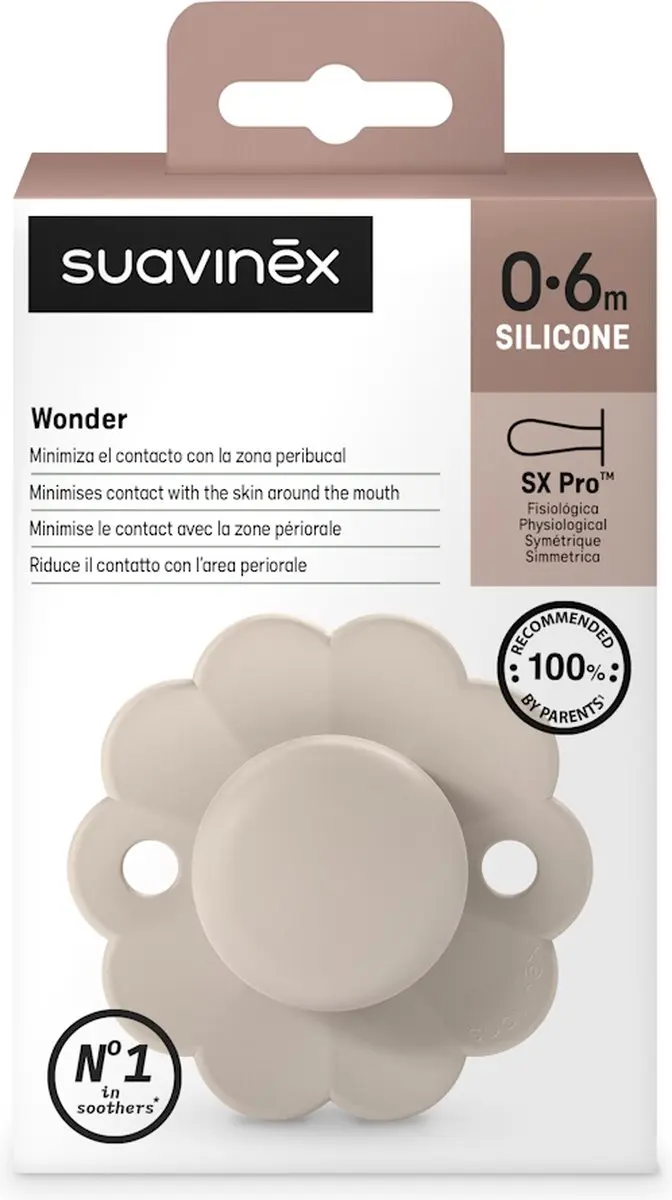 Suavinex Wonder SX Pro Fopspeen 0-6Mnd - Bruin zand - afbeelding 3 van 6