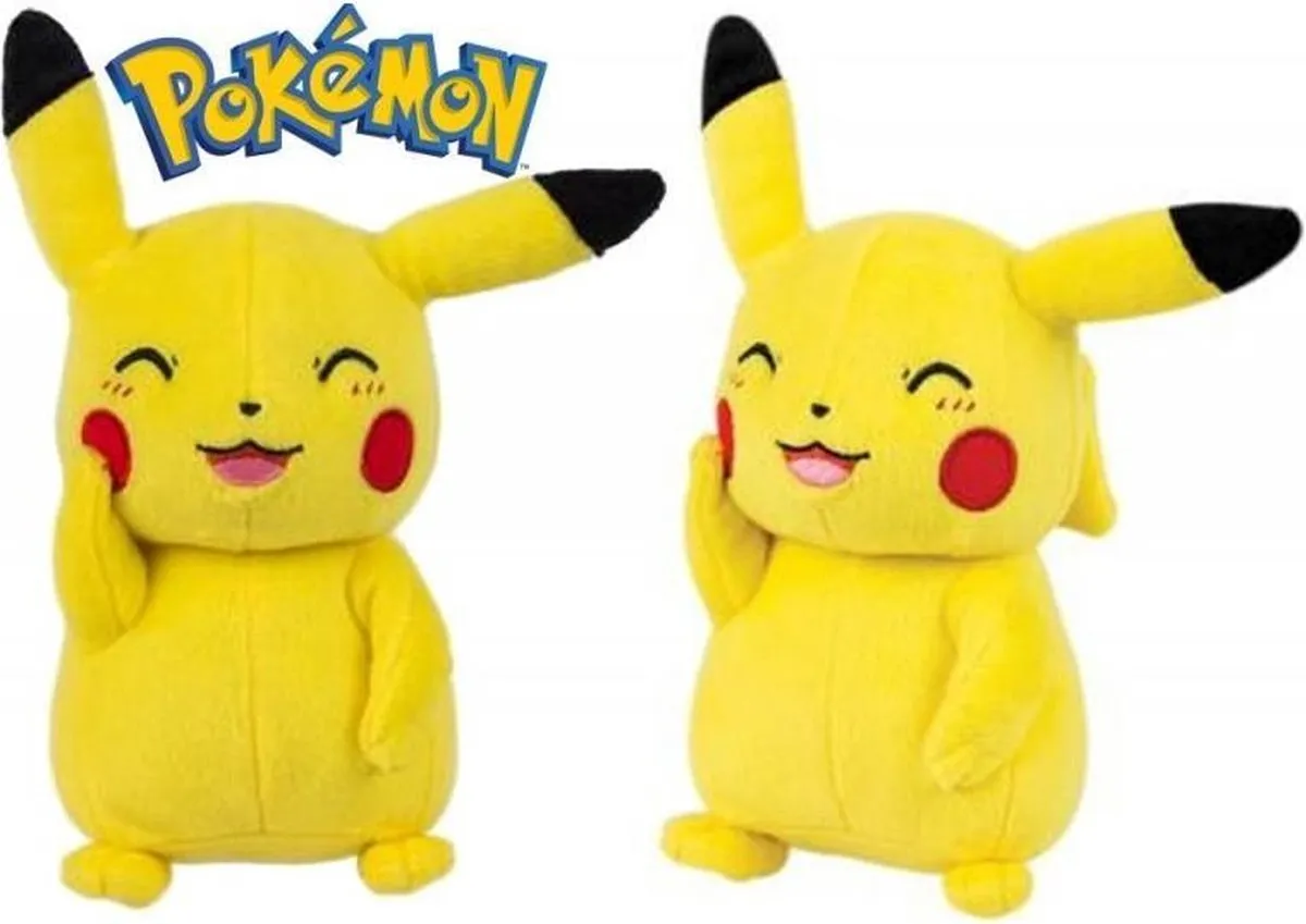 Pokémon Pikachu Knipoog Pluche Knuffel 20cm - Geel
