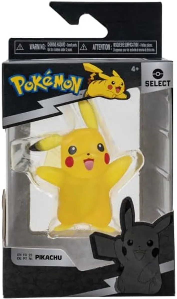 Pokémon Pikachu Battle Figure 3 Inch - Translucent Geel
