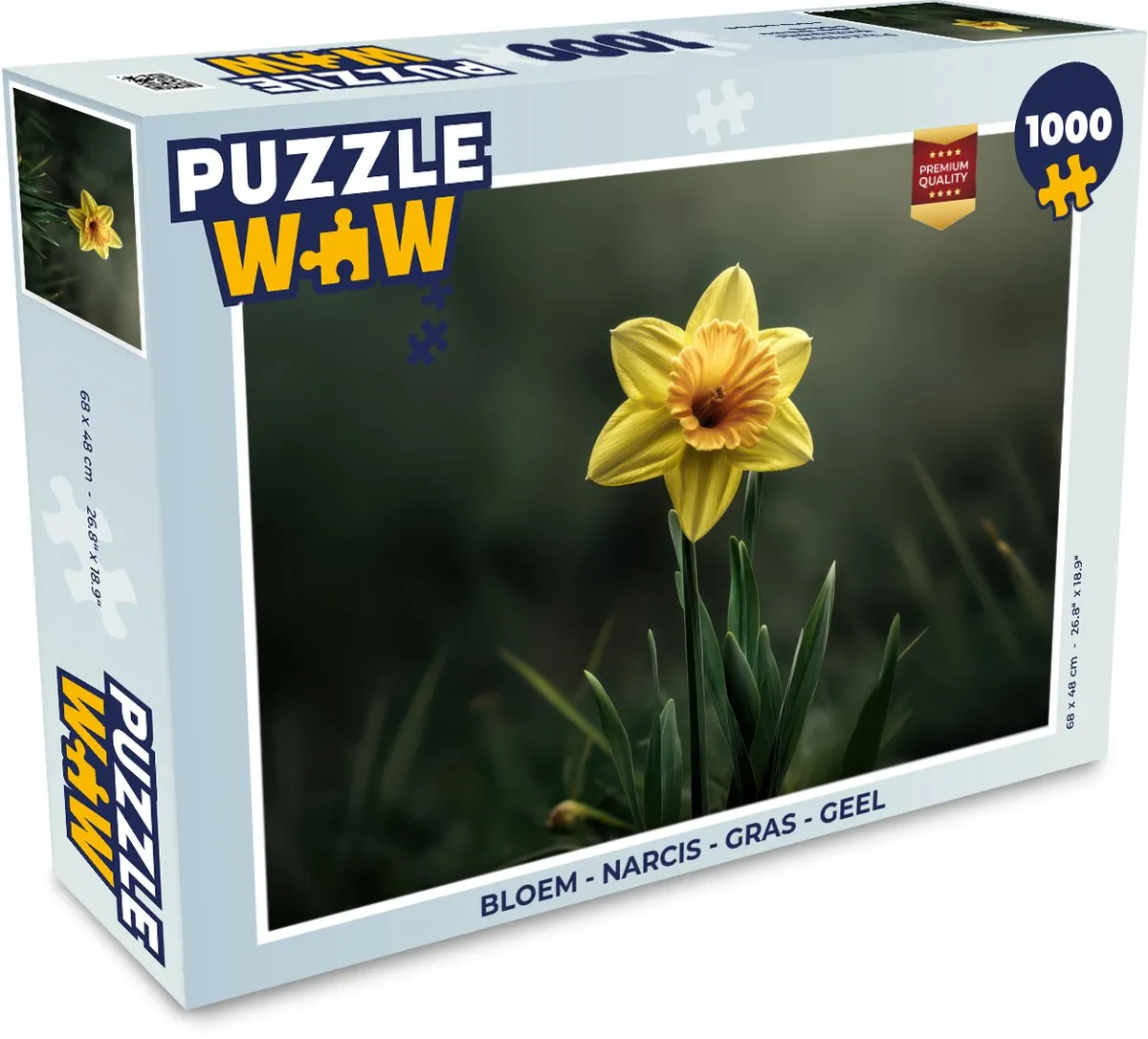 PuzzleWow Bloem Narcis Gras Legpuzzel 1000 Stukjes