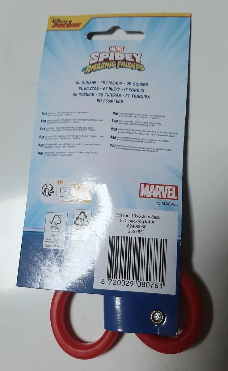 Marvel Spidey and Amazing Friends Schaar - Rood - 13 cm