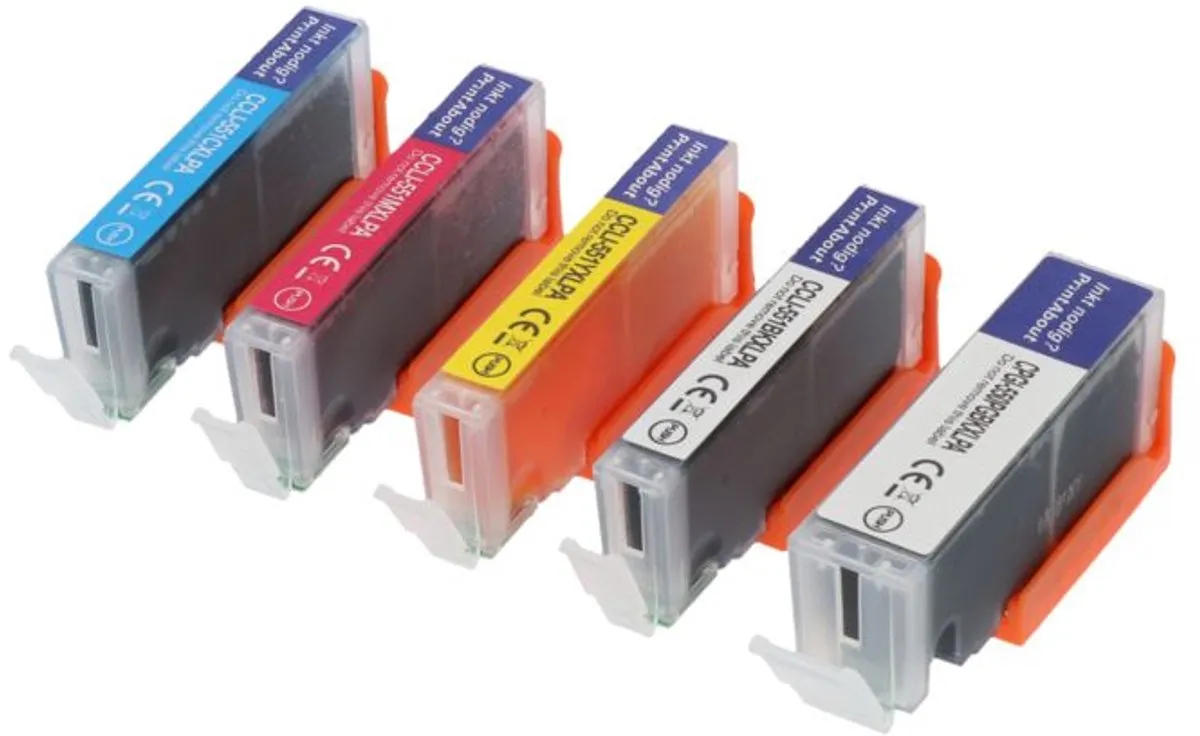 PrintAbout Inktcartridge PGI-550PGBK - 5 Kleuren - 85ml - o.a. Canon PIXMA