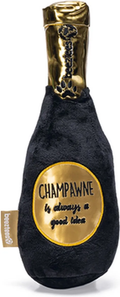 Beeztees Champagnefles Pluche Hondenspeelgoed