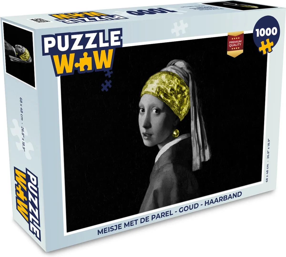 PuzzleWow Meisje met de Parel Haarband Legpuzzel 1000 Stuks