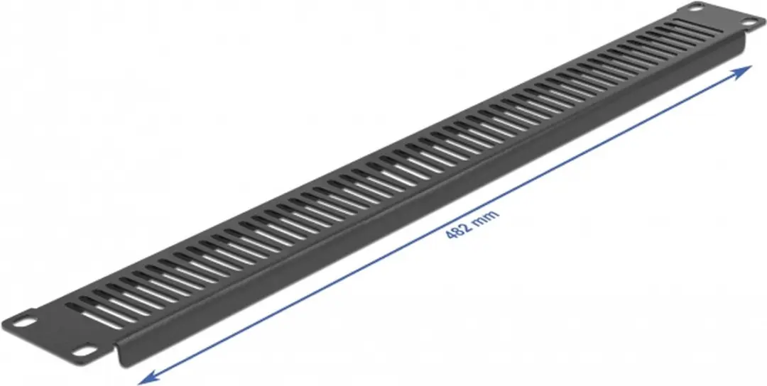 Delock 19" Ventilatiepaneel 1U - Zwart - afbeelding 3 van 3