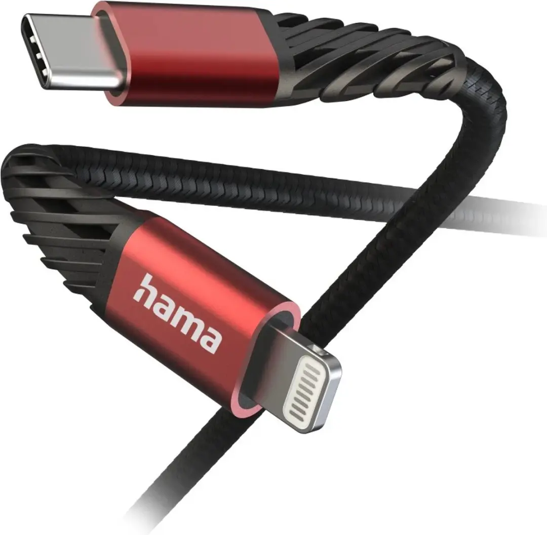 Hama Extreme USB-C naar Lightning Kabel 1.5m - Zwart - afbeelding 2 van 5