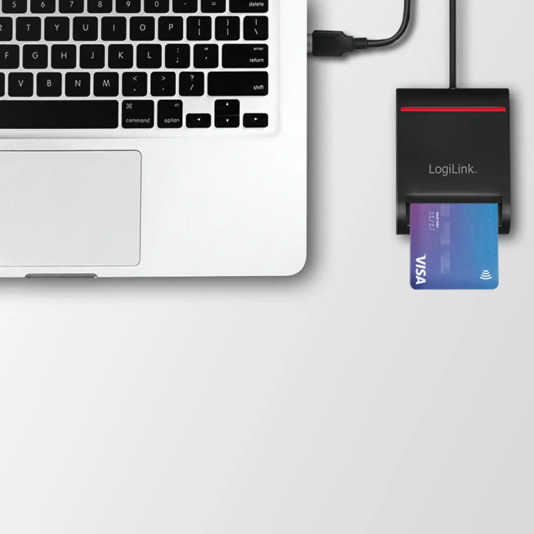 LogiLink CR0047 SmartCard Reader - Zwart - afbeelding 2 van 6