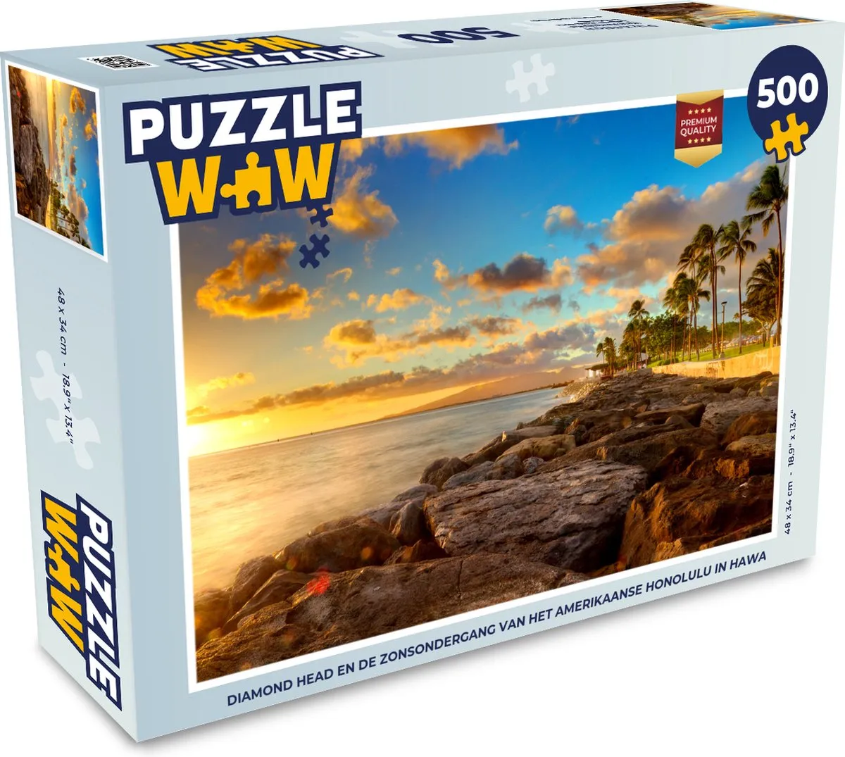 PuzzleWow Diamond Head Honolulu Legpuzzel 500 Stuks