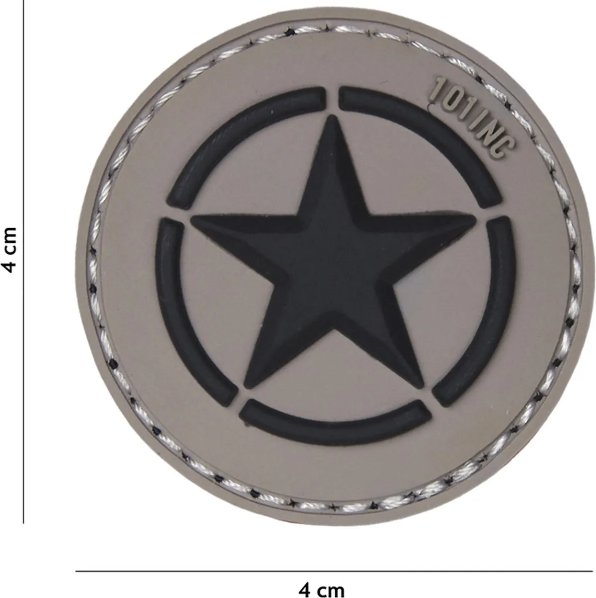 101 Inc Embleem 3D PVC Allied Star Grijs