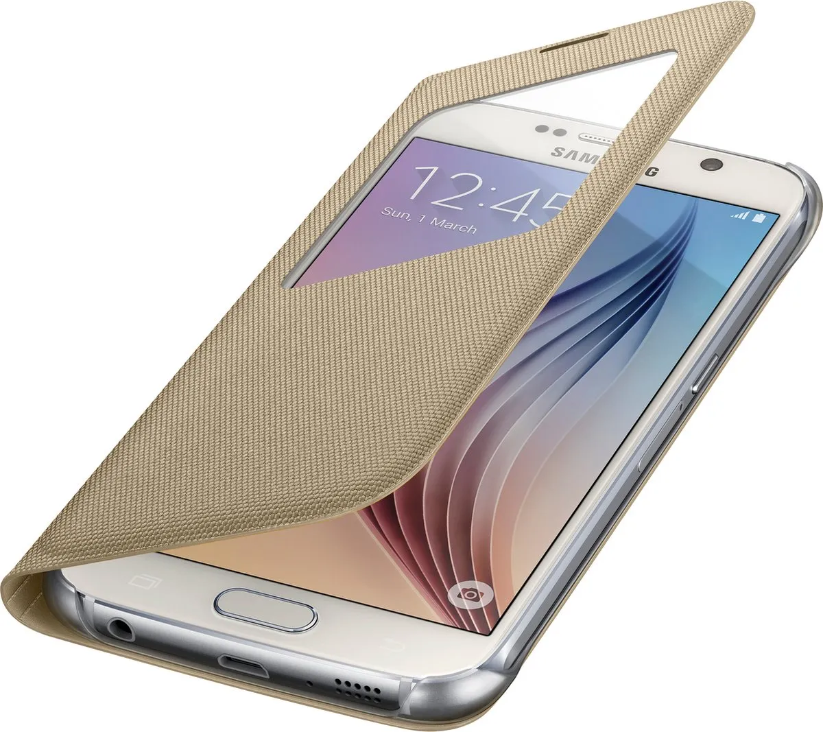 Samsung S-View Cover Canvas Galaxy S6 - Goud