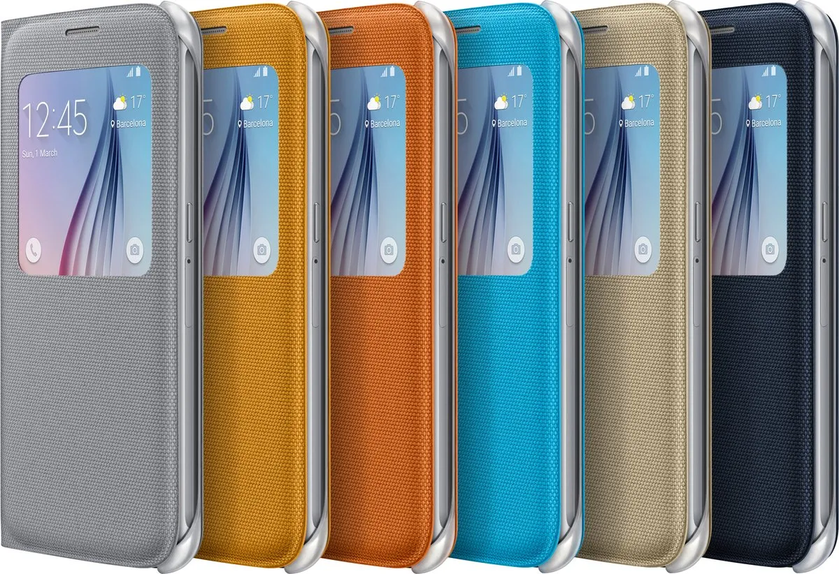 Samsung S-View Cover Canvas Galaxy S6 - Goud