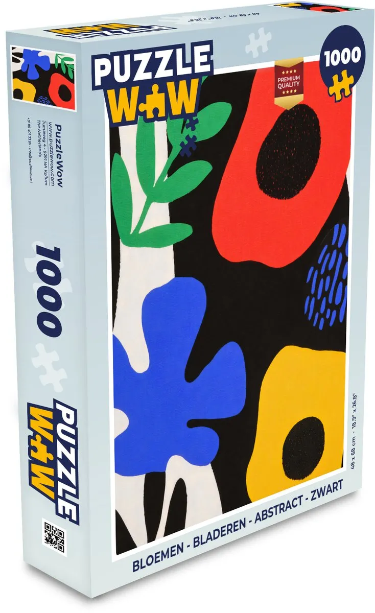 PuzzleWow Bloemen Abstract Legpuzzel 1000 Stuks