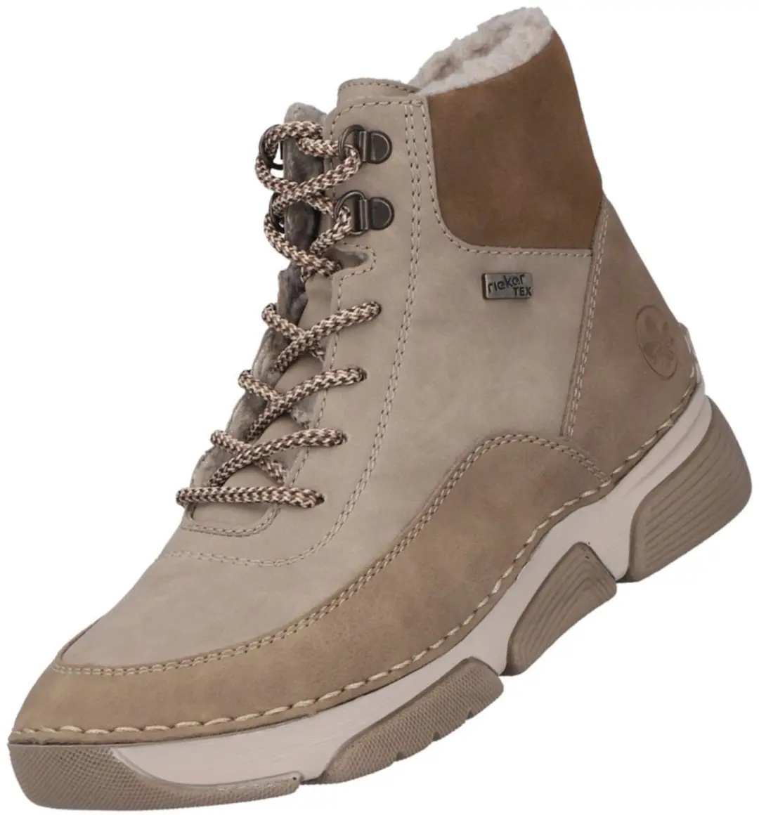 Rieker 45956-64 Dames Tex-enkellaarsjes Beige