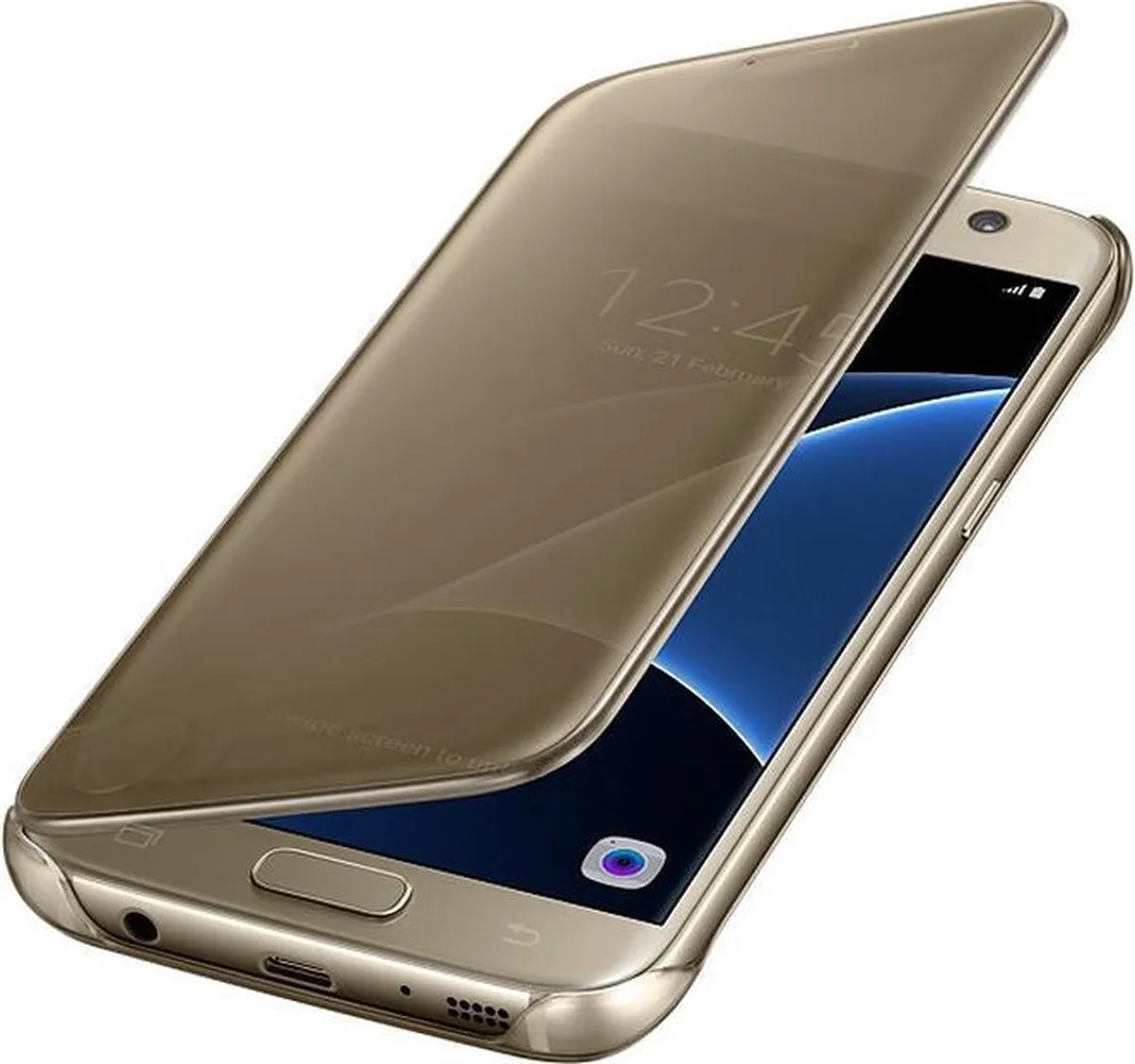Samsung Clear View Cover G930 - Goud - EF-ZG930CFEGWW