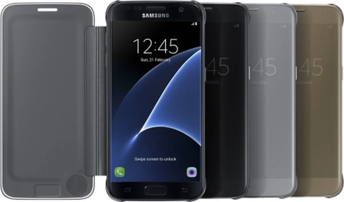 Samsung Clear View Cover G930 - Goud - EF-ZG930CFEGWW
