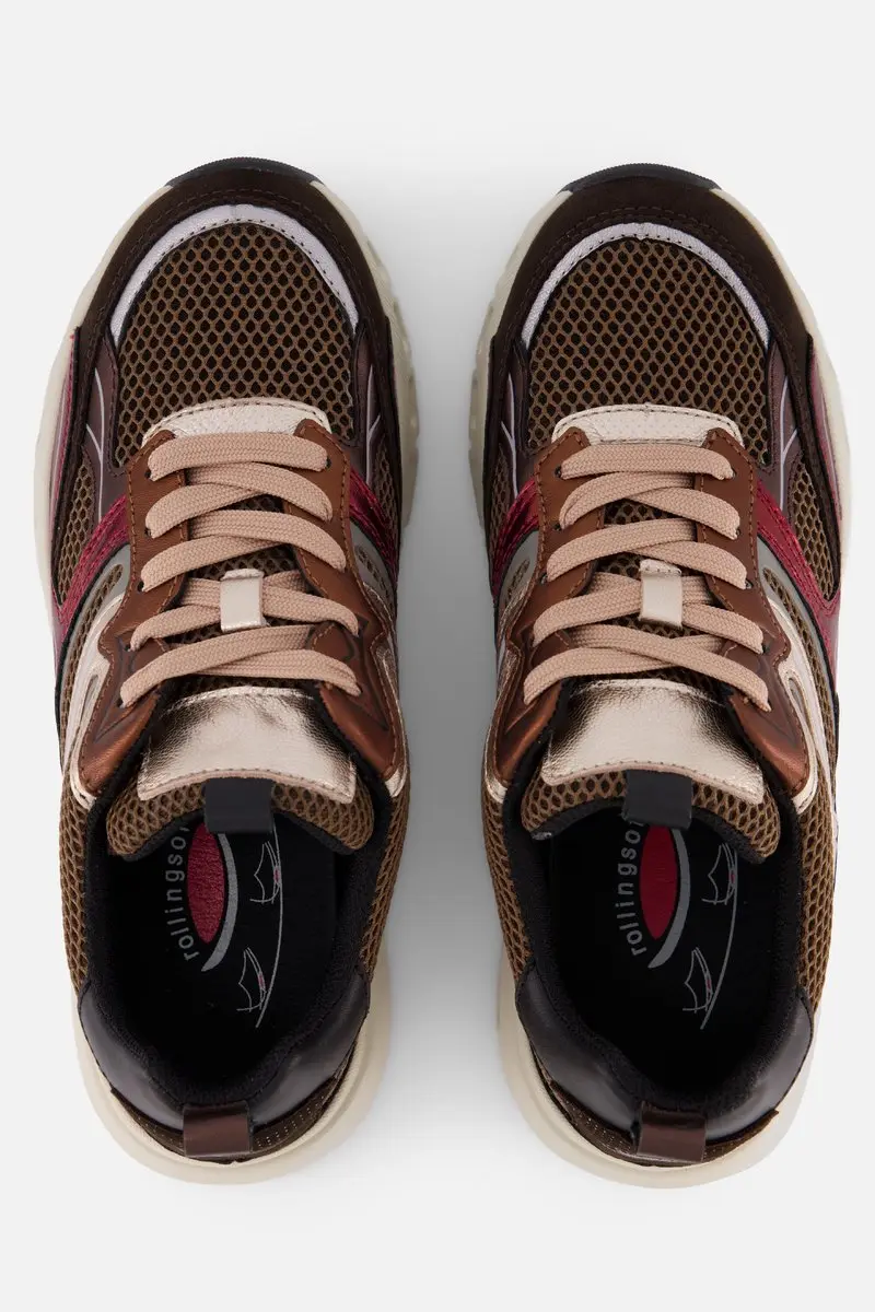 Gabor Rollingsoft Sneakers - Maat 3 - Rood Metallic - afbeelding 4 van 4