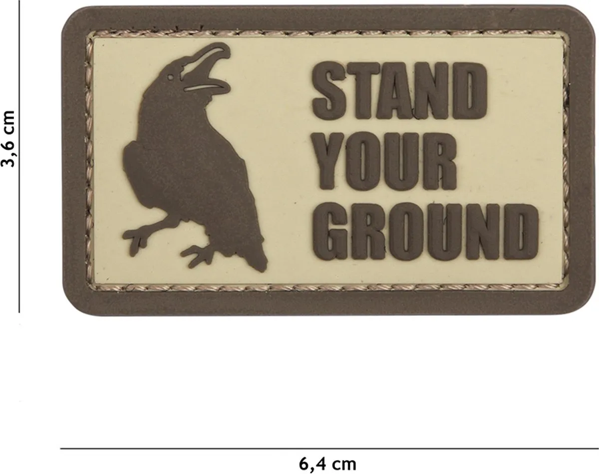 101 Inc Embleem 3D PVC Stand Your Ground Coyote 12048