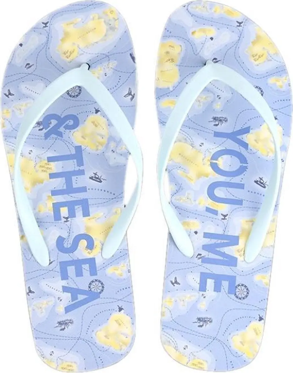 Esschert Design Teenslippers Zee Rubber Blauw Maat 38/39