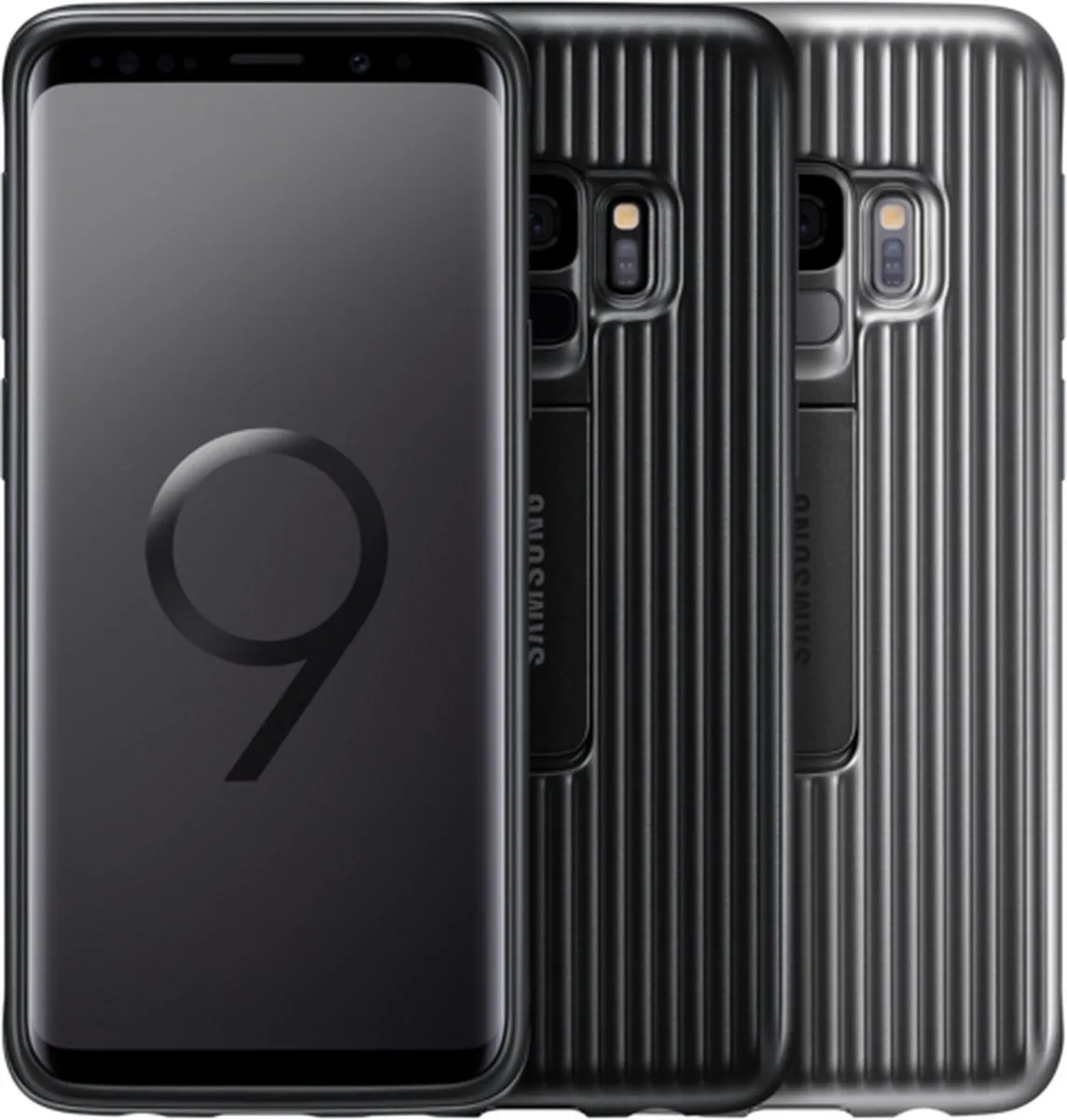 Samsung Protective Stand Cover Galaxy S9 - Zilver - afbeelding 6 van 6