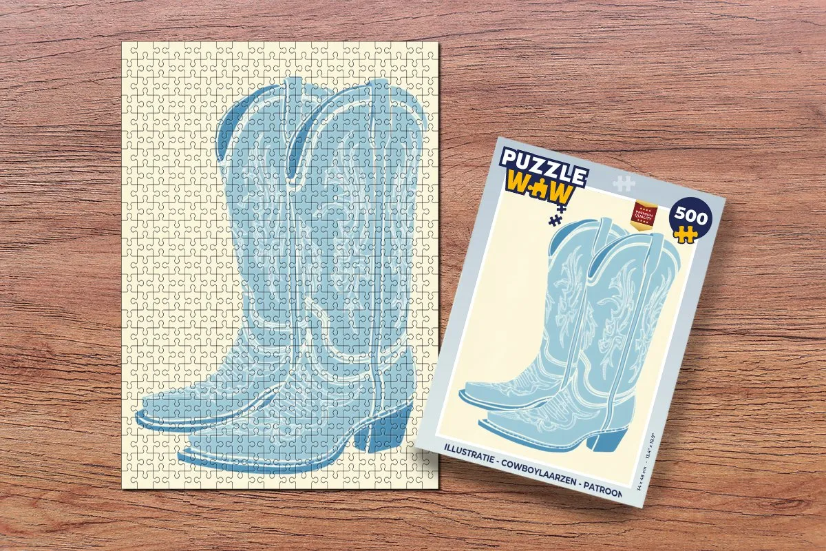 PuzzleWow Cowboylaarzen Legpuzzel 500 Stuks - MPN 8721375322833