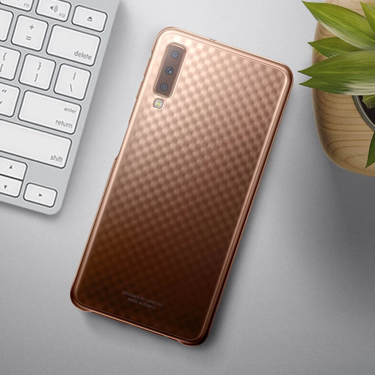 Samsung Gradation Cover Galaxy A7 (2018) - Goud