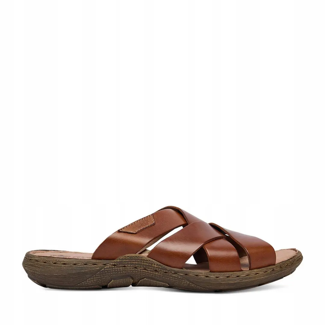 Rieker Heren Slippers Bruin Leer