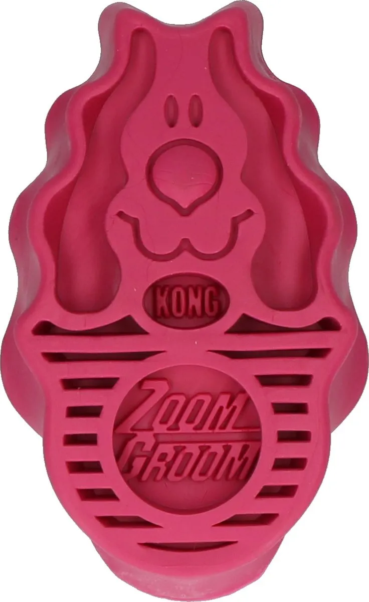 KONG Zoomgroom Rubberen Borstel - Roze