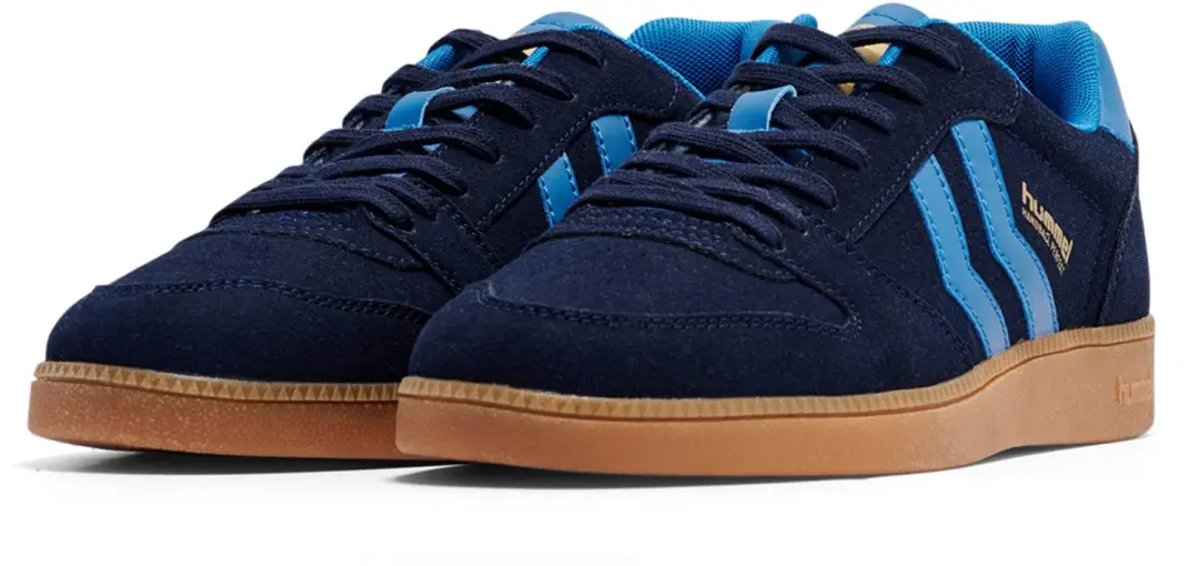 Hummel Perfekt CL handbal sneakerschoenen Suede 226217 blauw