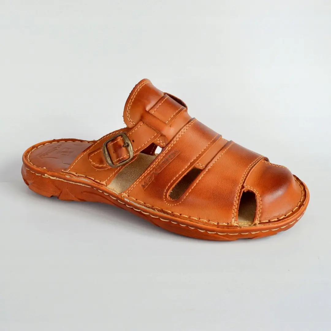Maximus Leren Heren Slippers Model 041