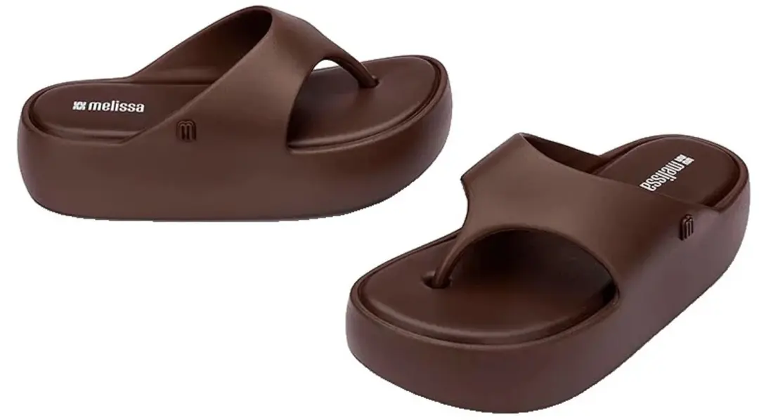 Melissa Free Platform Thong Slippers Bruin EU 38