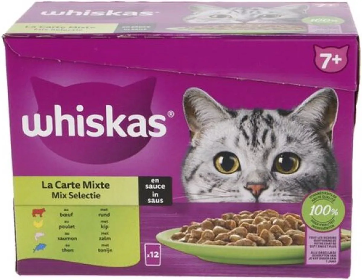 Whiskas Mix in Saus 7+ Pouch
