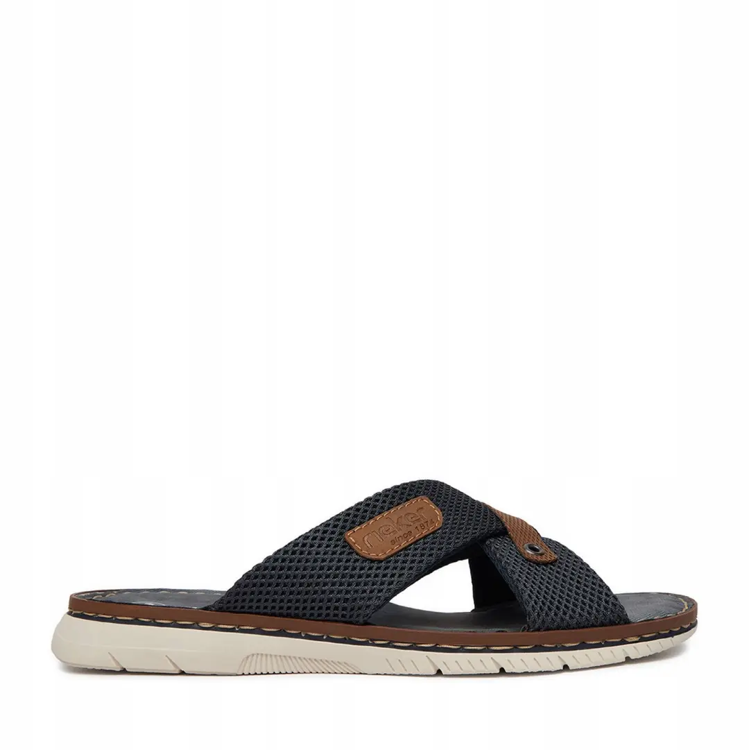 Rieker Heren Slippers Blauw 21340-14