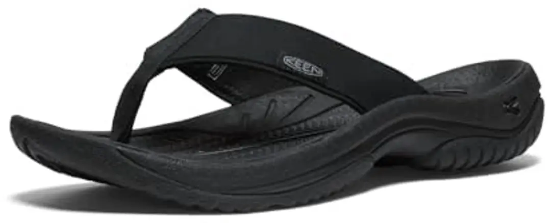 KEEN Kona Flip TG Heren Slippers Zwart/Staalgrijs Maat 45