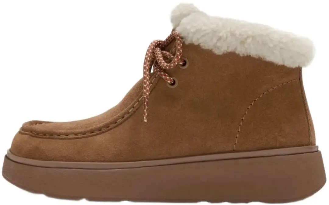 Fitflop Gen-ff Suede Shearling Lace Up Laarzen Bruin EU 38 Vrouw