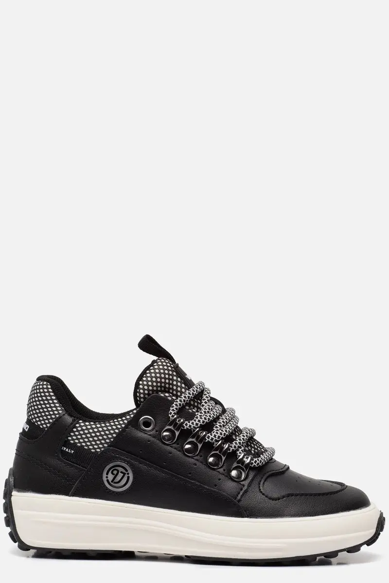 Vingino Owen Sneakers zwart Leer