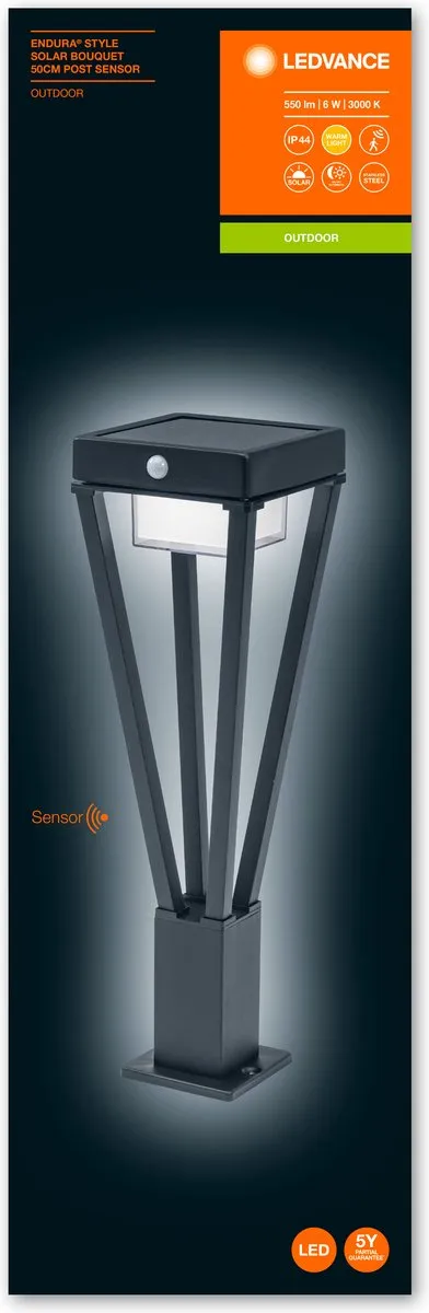 LEDVANCE Endura Style Solar Bouquet Wandlamp 6W Warmwit - Grijs - afbeelding 6 van 6