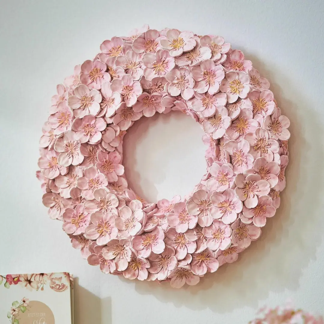 Loberon Krans Garlan 29cm Roze - afbeelding 3 van 3