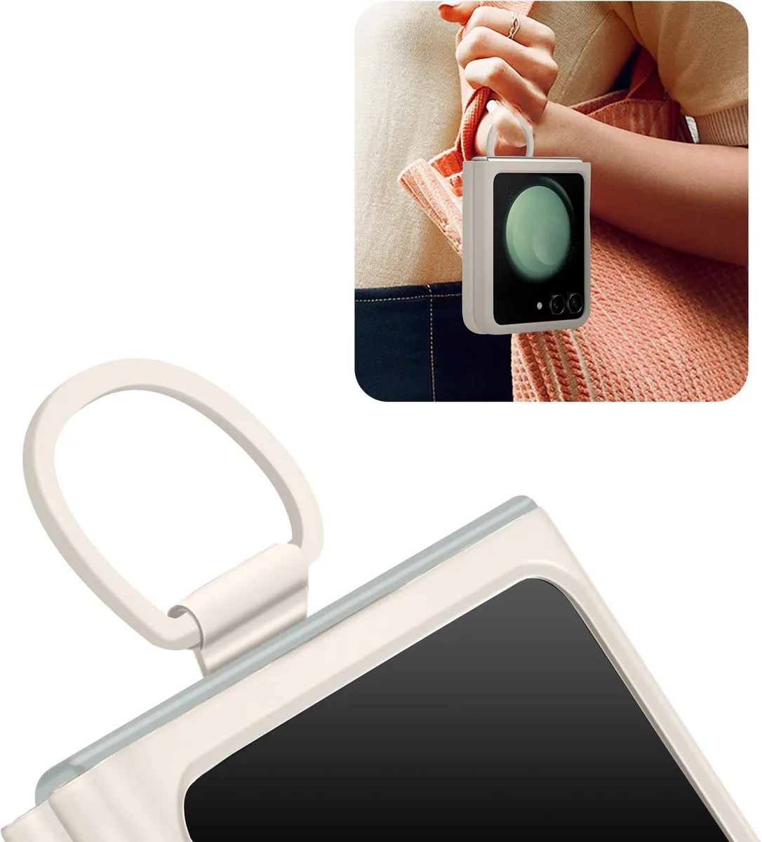 Samsung Galaxy Z Flip5 Silicone Case - Cream EF-PF731TU
