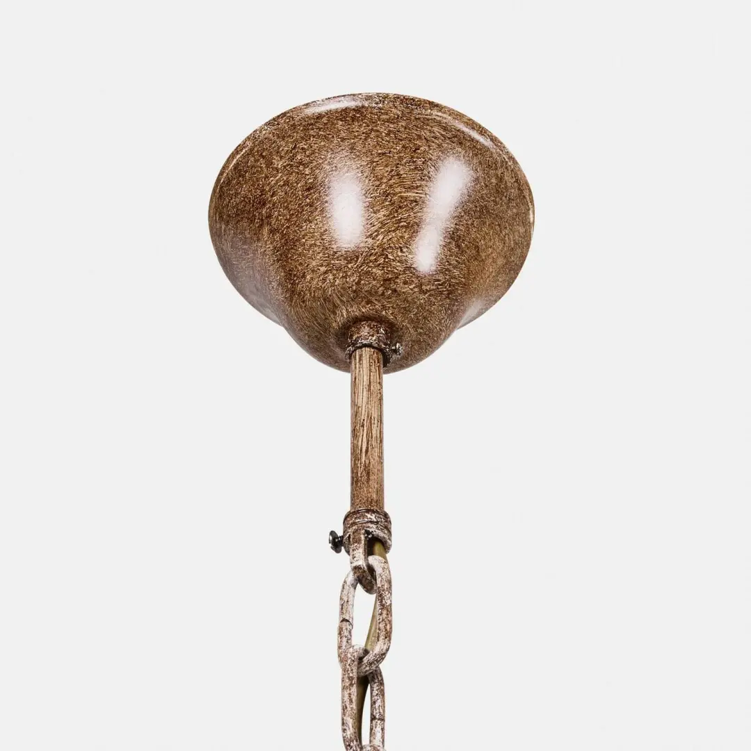 Loberon Corwynn Kroonluchter - Ø107cm - Bruin - afbeelding 5 van 6