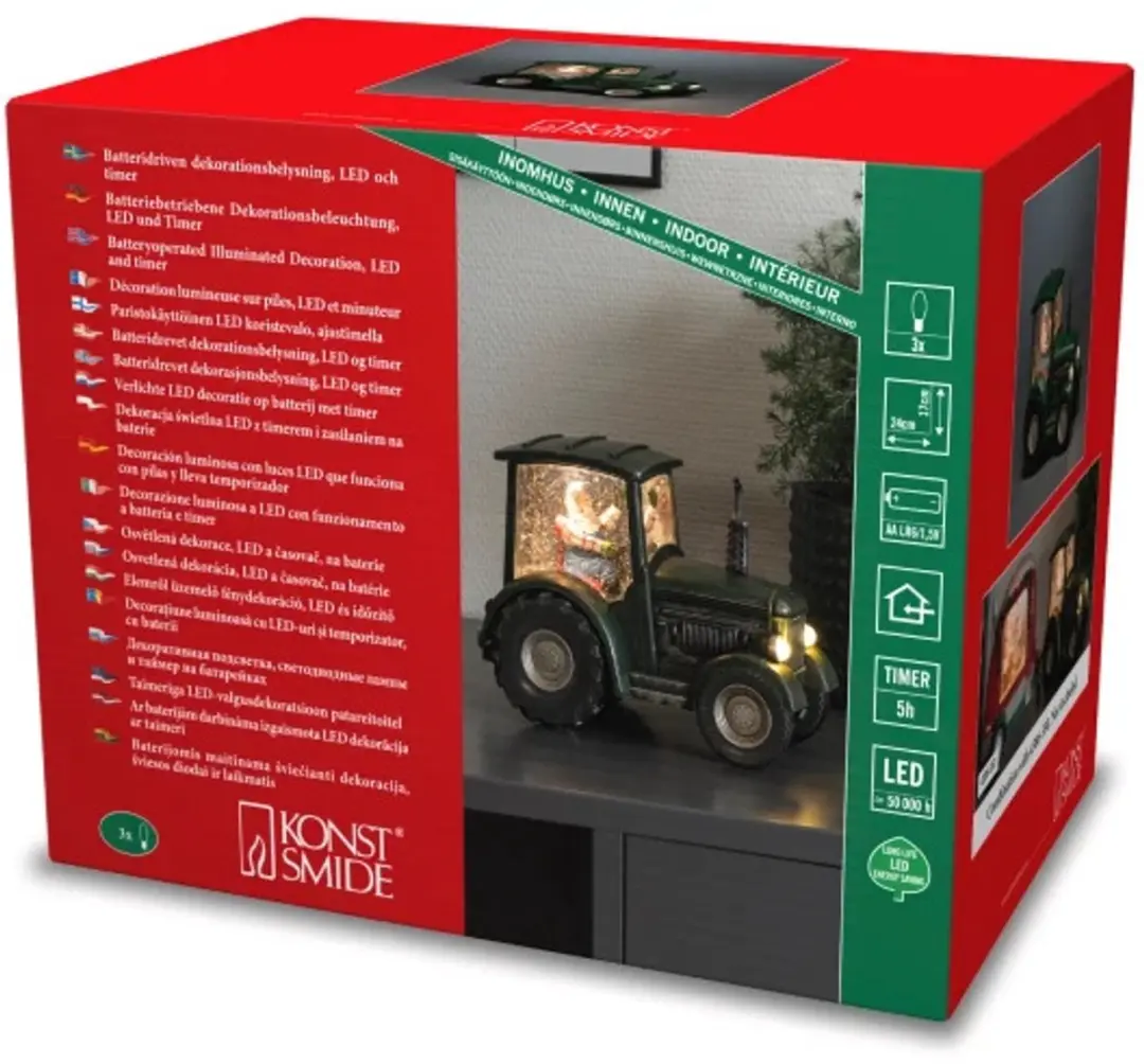 Konstsmide Sweden 4385-900 Kerstdecoratie - LED Tractor met Kerstman - afbeelding 3 van 5