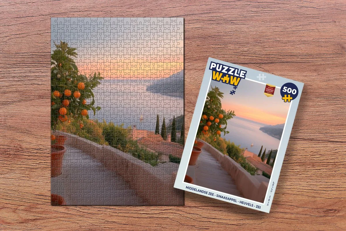 PuzzleWow Middelandse Zee Legpuzzel 500 Stuks - 8721173243934