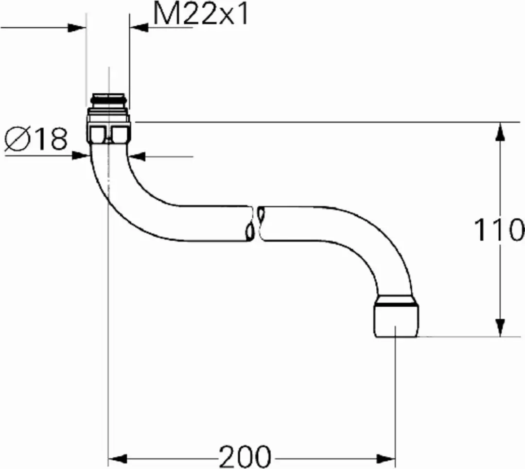 GROHE Costa Uitloop 200mm - Chroom - afbeelding 3 van 5