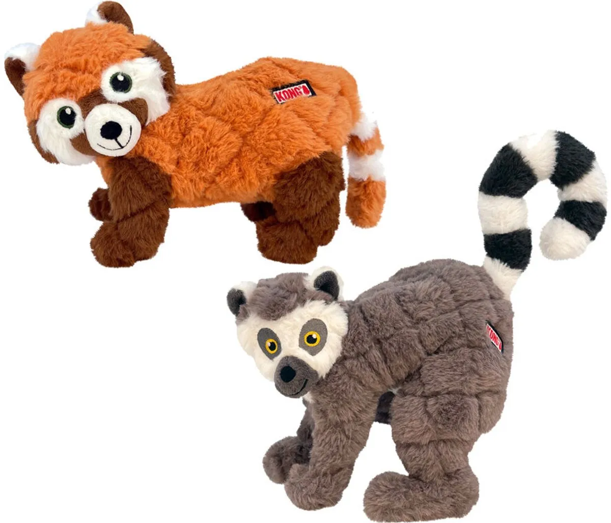 KONG Hond Scampers Lemur Medium - Zwart/Wit/Grijs