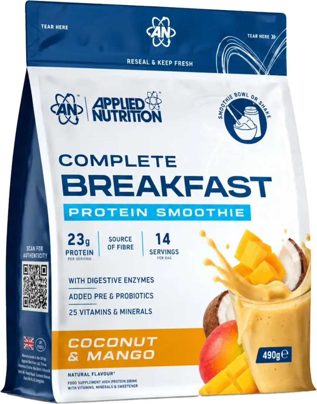 Applied Nutrition Complete Breakfast Smoothie 490g Coconut & Mango