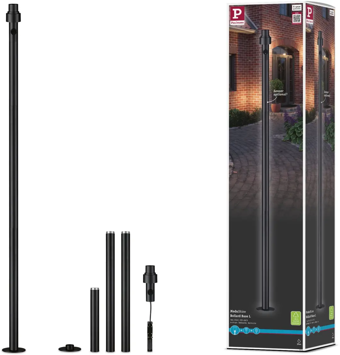 ModuShine Paaltje Hoog IP44 1900 mm langwerpig Antraciet