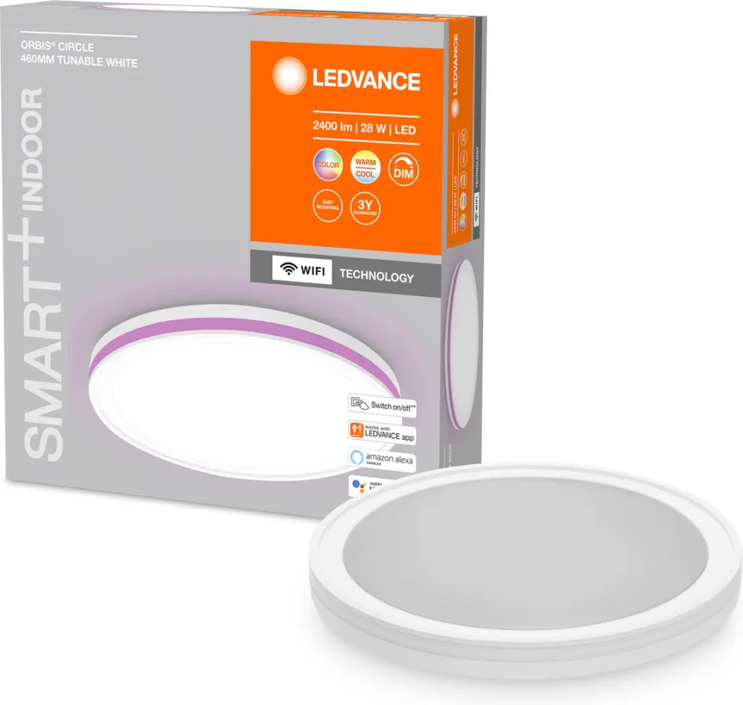 LEDVANCE Slim Plafondarmatuur RGB 28W 900lm - Wit - afbeelding 3 van 6