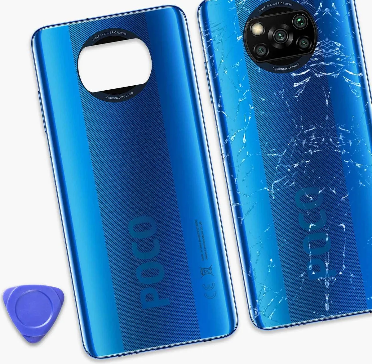 Xiaomi Poco X3 Batterijdeksel - Blauw