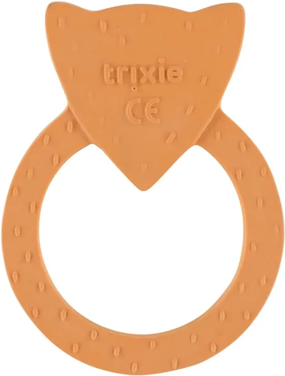Trixie Natuurlijke Rubber Bijtring Mr. Fox - Oranje